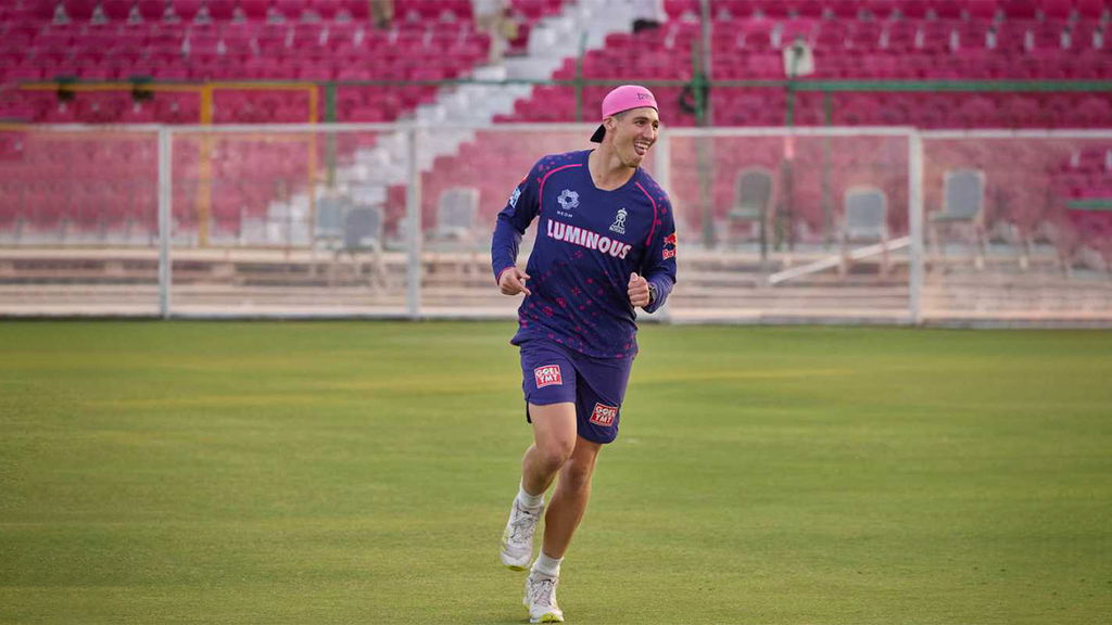 Nandre Burger At Practice With Rajasthan Royals