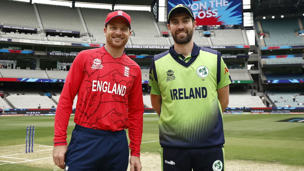 Jos Buttler And Andy Balbirnie At The Toss