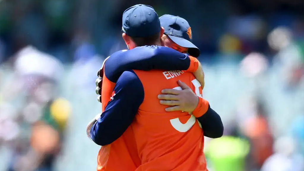 Stephan Myburgh Embraces Scott Edwards After The Epic Victory