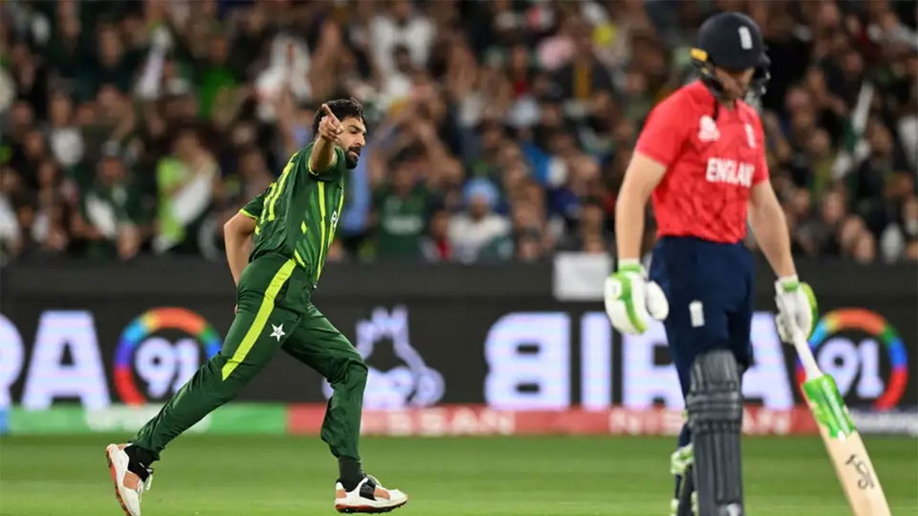 Stop Him! Haris Rauf Is Off After Getting Jos Buttler Caught Behind