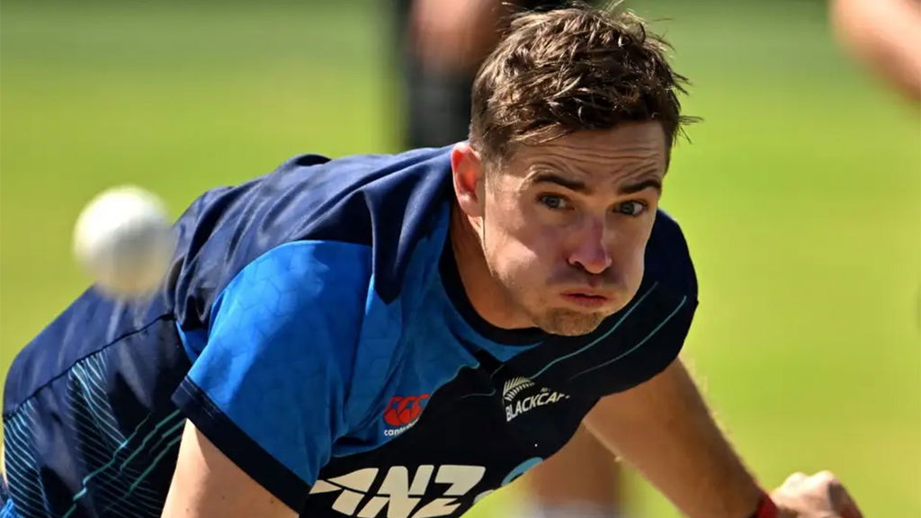 Tim Southee During A Training Session Ahead Of The Semi Final