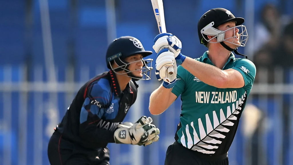 Jimmy Neesham Goes Over The Off Side