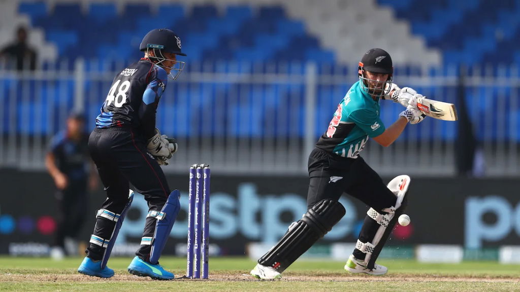 Kane Williamson Steers The Ball Past Point
