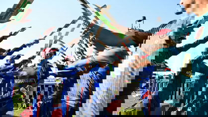 Asghar Afghan gets a guard of honour on his farewell appearance