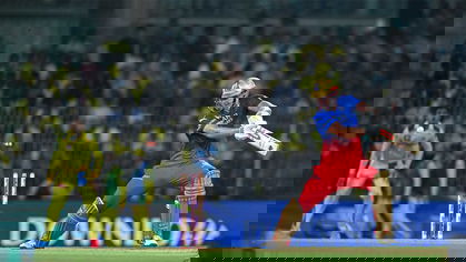 Cameron Green was knocked over trying to cut