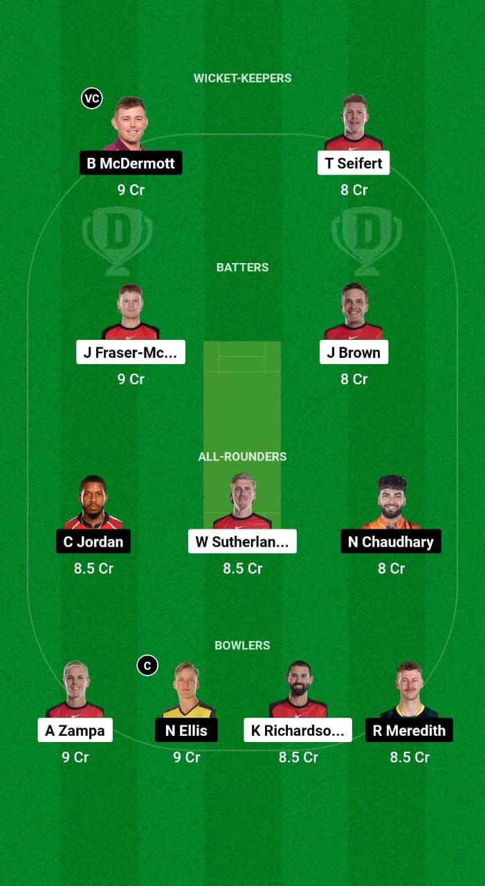 REN vs HUR Dream11 Prediction Fantasy Cricket Tips Dream11 Team BBL 2024