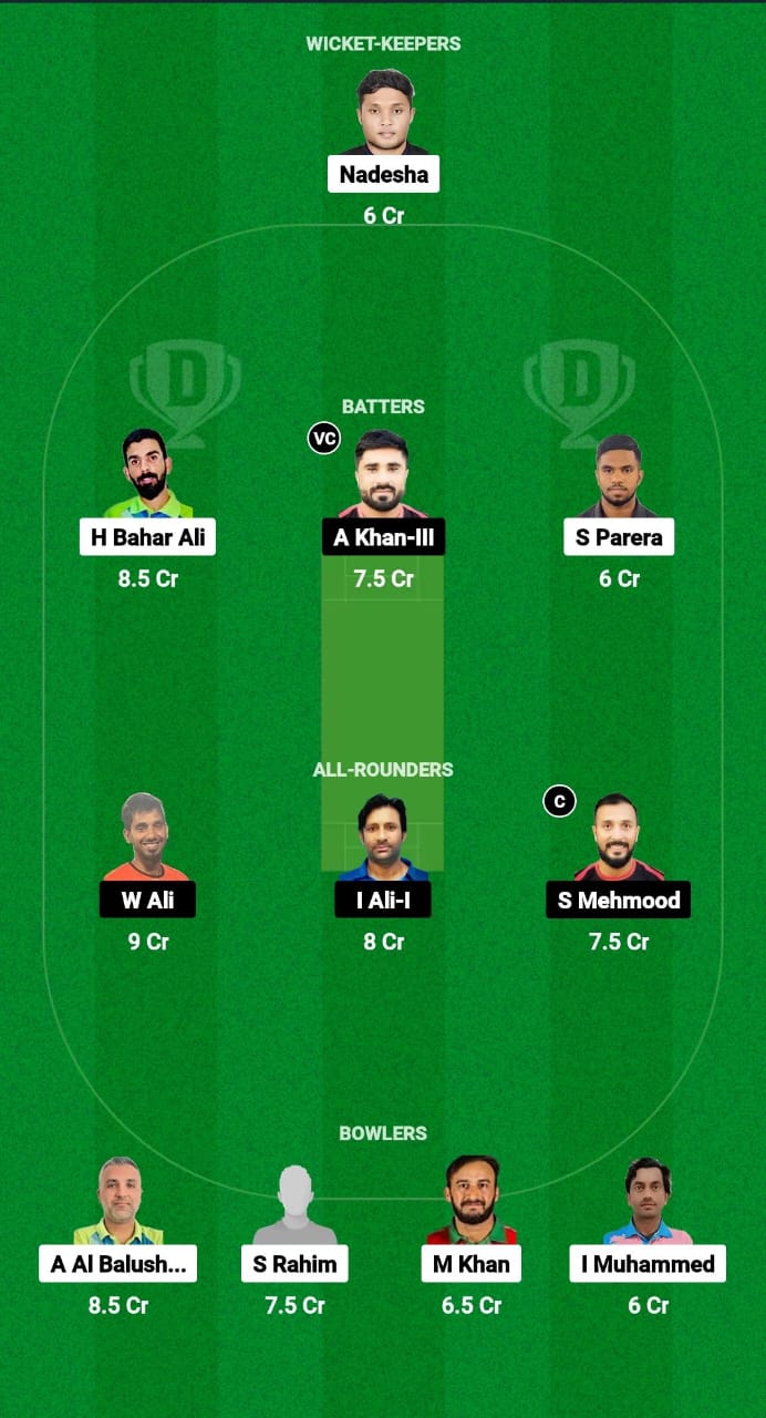 IAI vs RC Dream11 Prediction Fantasy Cricket Tips Dream11 Team Oman D10 League 2024 