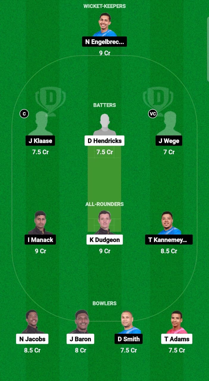 PR vs WCB Dream11 Prediction Fantasy Cricket Tips Dream11 Team South Africa Boland T10 League 2024 