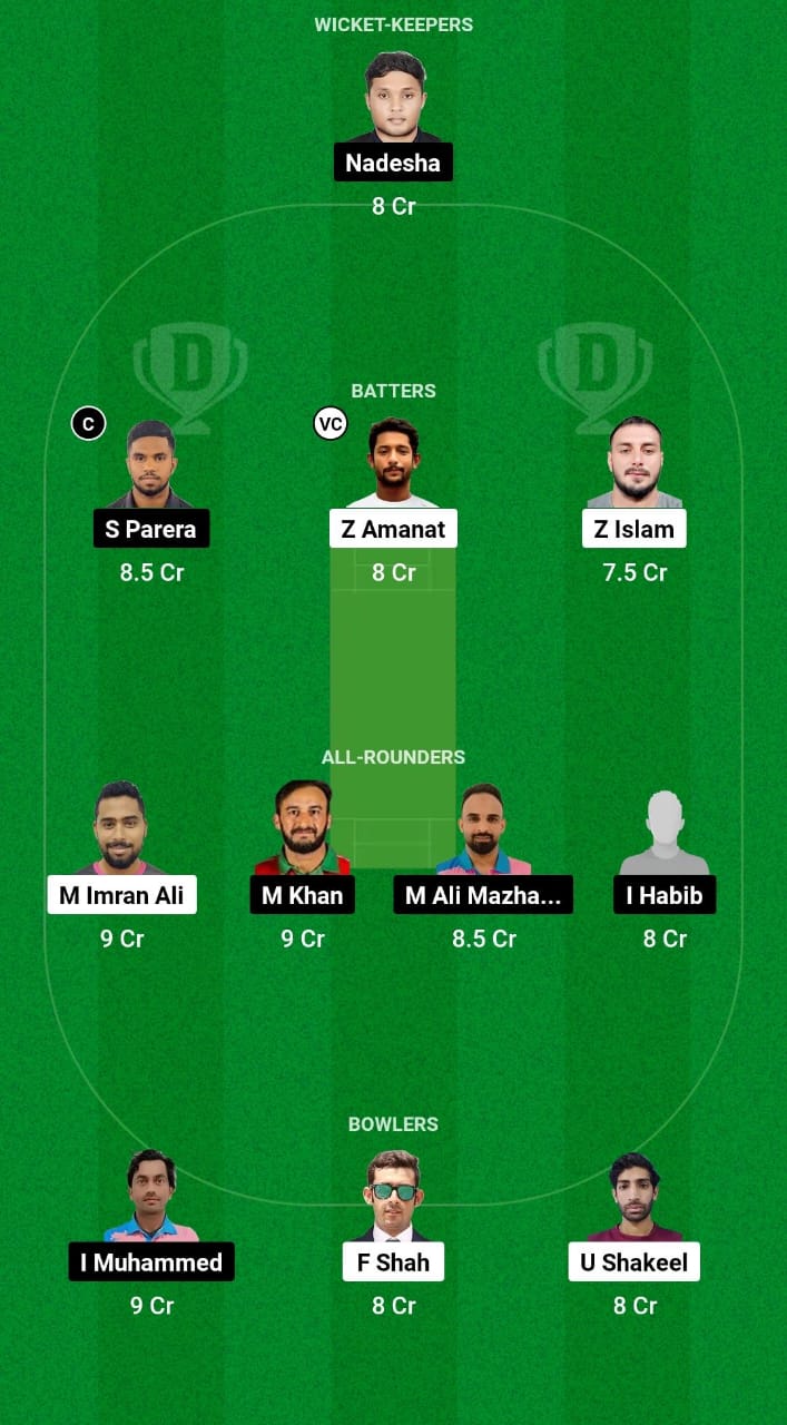 YSG vs IAI Dream11 Prediction Fantasy Cricket Tips Dream11 Team Oman D10 League 2024 