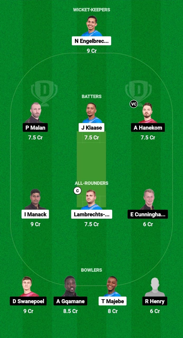 WCB vs SK Dream11 Prediction Fantasy Cricket Tips Dream11 Team South Africa Boland T10 League 2024 