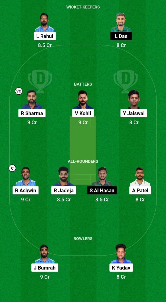 IND vs BAN Dream11 Prediction Fantasy Cricket Tips Dream11 Team Bangladesh Tour of India 2024 