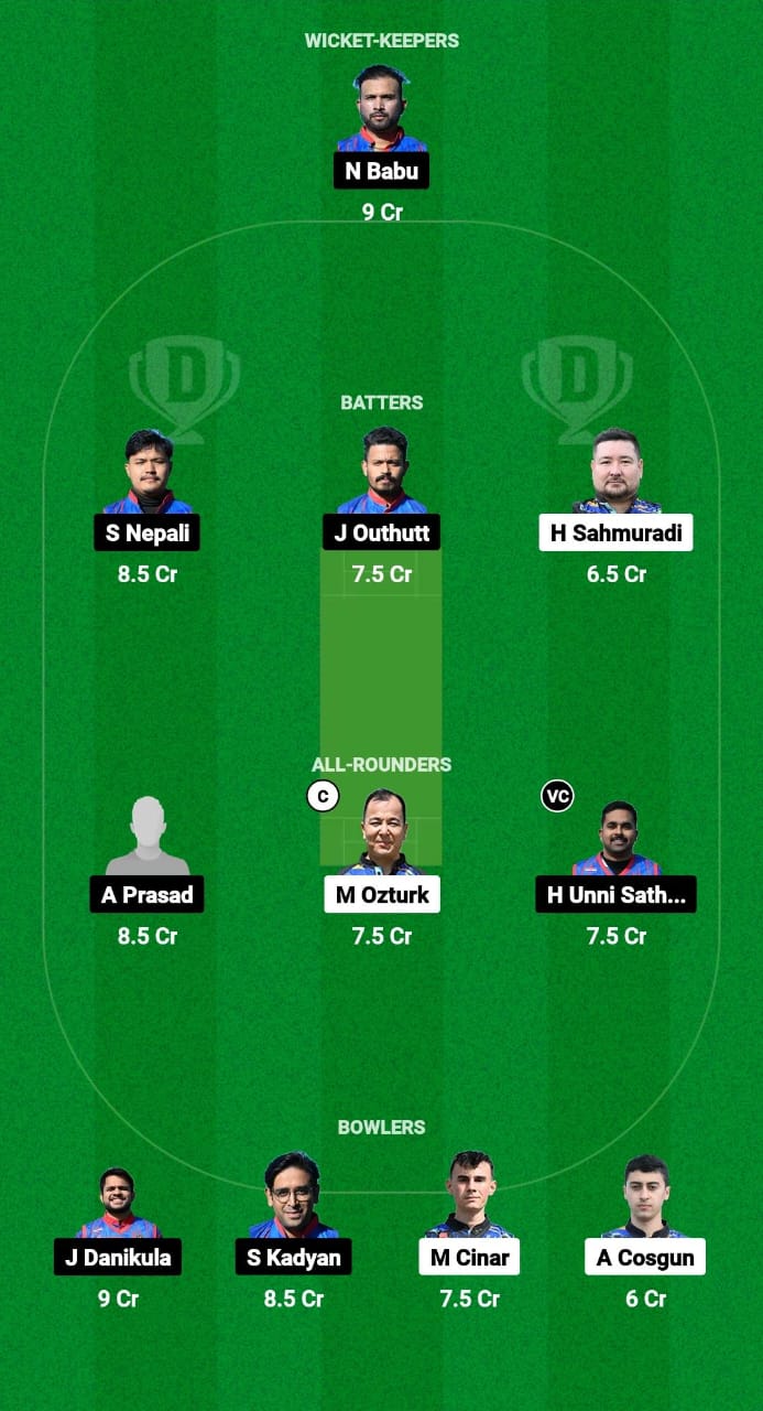 AFK vs ZA Dream11 Prediction Fantasy Cricket Tips Dream11 Team ECS T10 Croatia 2024 