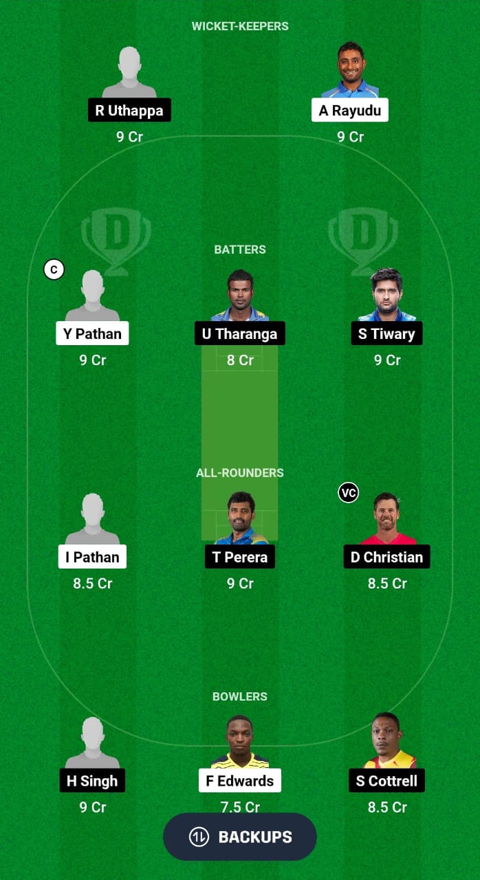 KSO vs MNT Dream11 Prediction Fantasy Cricket Tips Dream11 Team Legends League T20 2024 