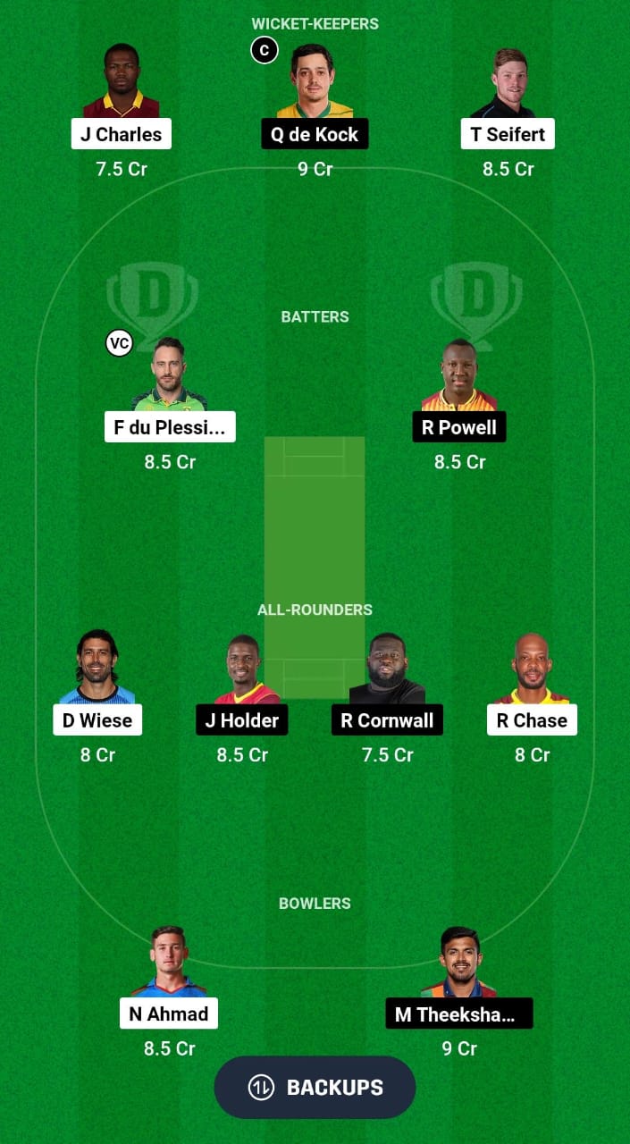 BR vs SLK Dream11 Prediction Fantasy Cricket Tips Dream11 Team CPL 2024 