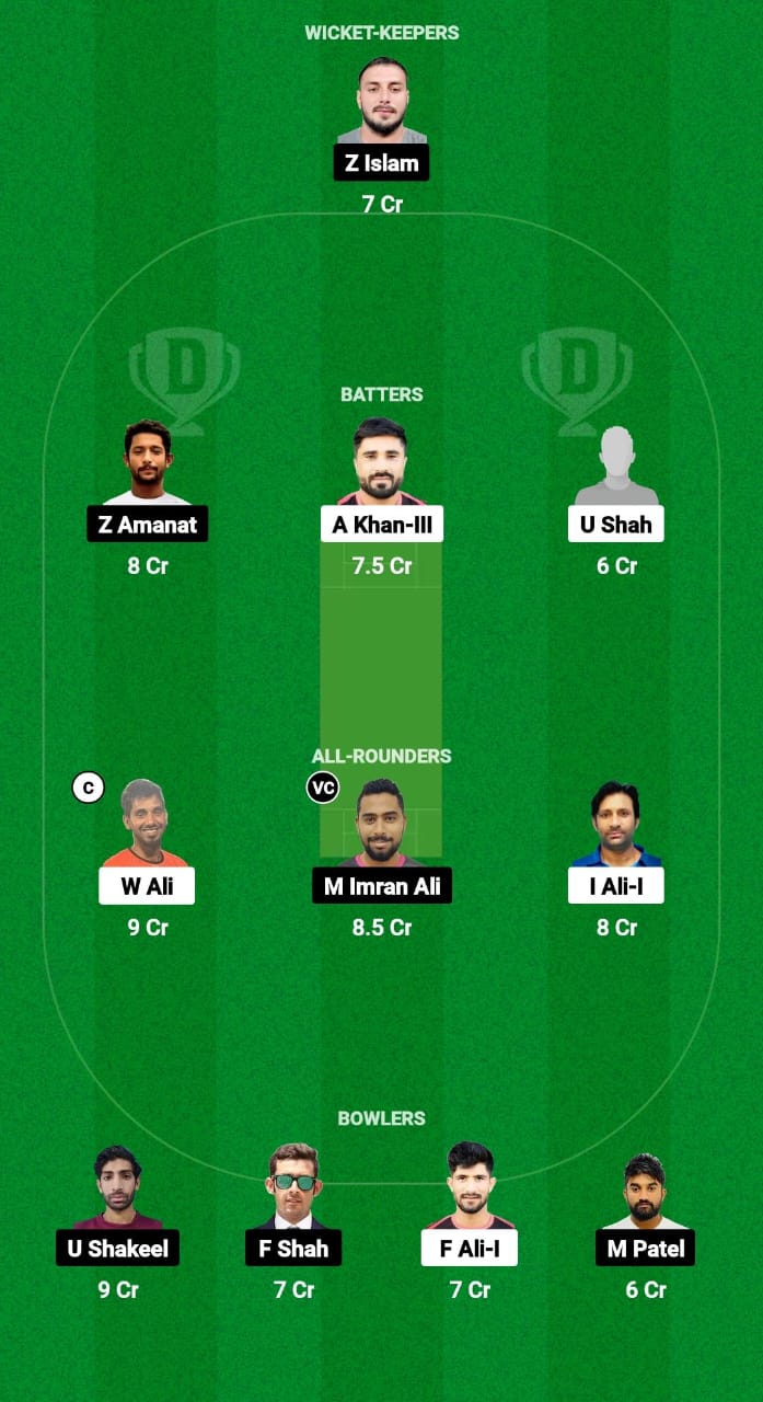 RC vs YSG Dream11 Prediction Fantasy Cricket Tips Dream11 Team Oman D10 League 2024 