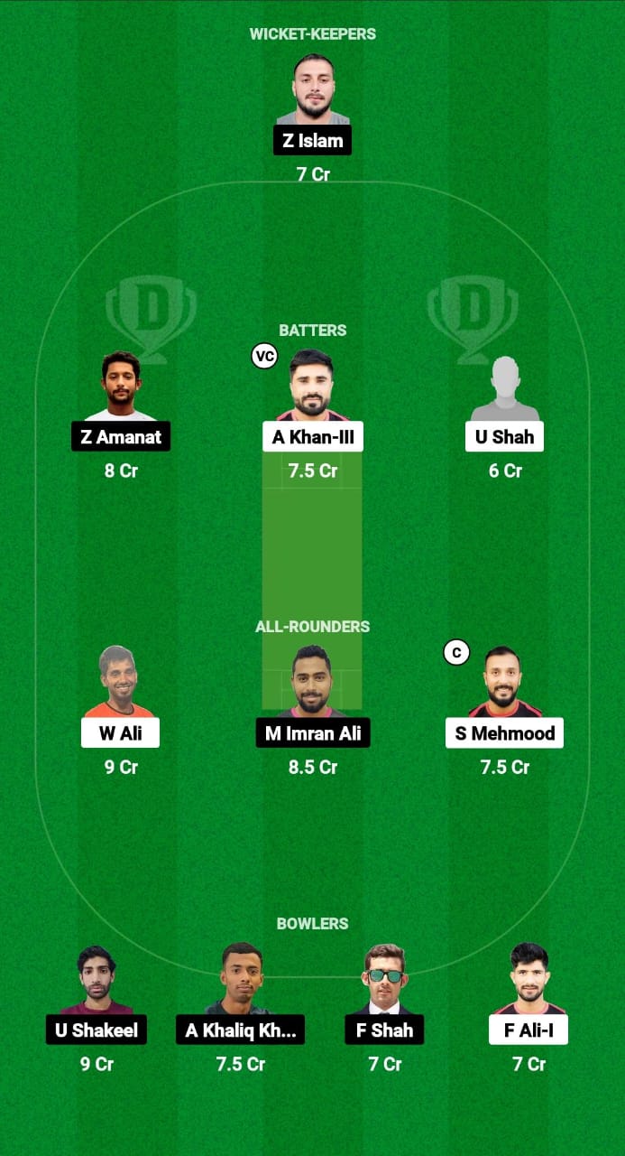 RC vs YSG Dream11 Prediction Fantasy Cricket Tips Dream11 Team Oman D10 League 2024 