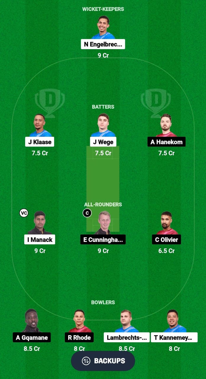 WCB vs SK Dream11 Prediction Fantasy Cricket Tips Dream11 Team South Africa Boland T10 League 2024 