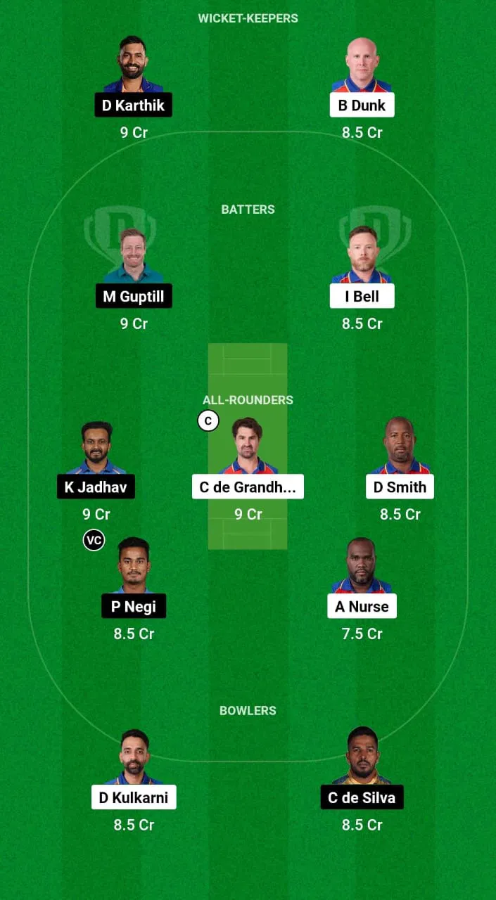 IC vs SSS Dream11 Prediction Fantasy Cricket Tips Dream11 Team Legends League T20 2024 