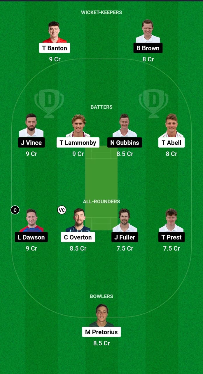 SOM vs HAM Dream11 Prediction Fantasy Cricket Tips Dream11 Team English County Championship 2024 