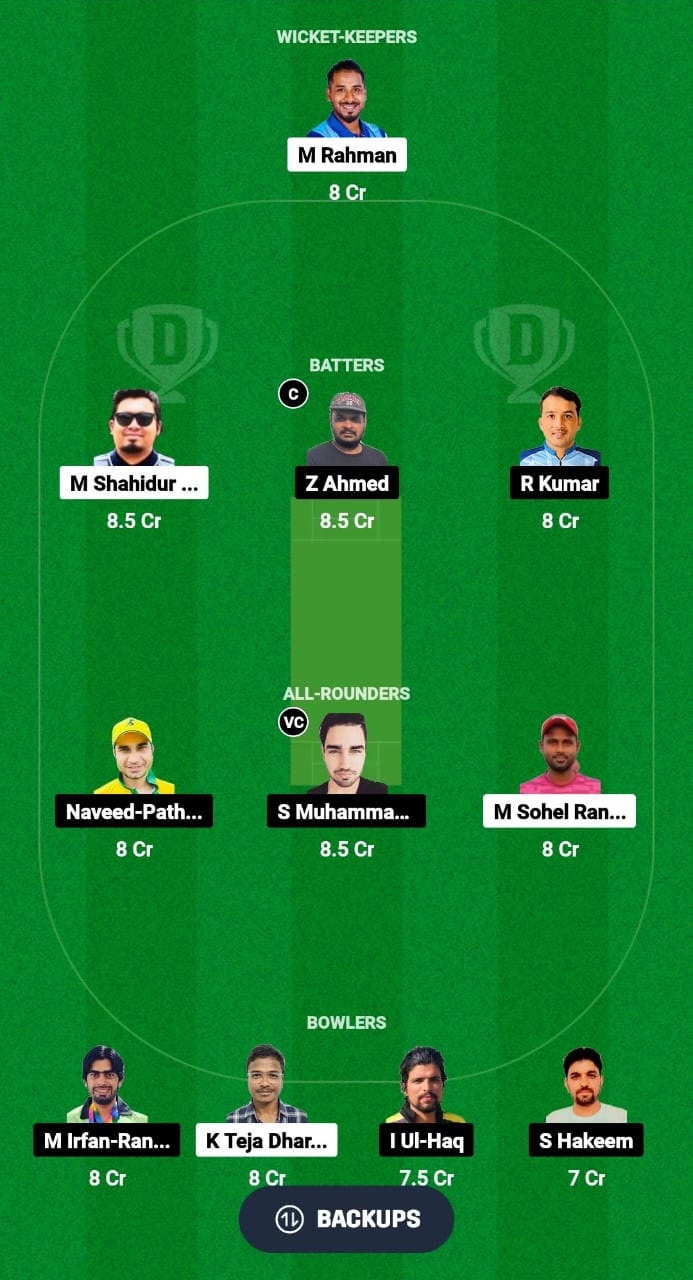 NRS vs CCC Dream11 Prediction Fantasy Cricket Tips Dream11 Team Malaysia T10 Grand Rumble Championship 2024 