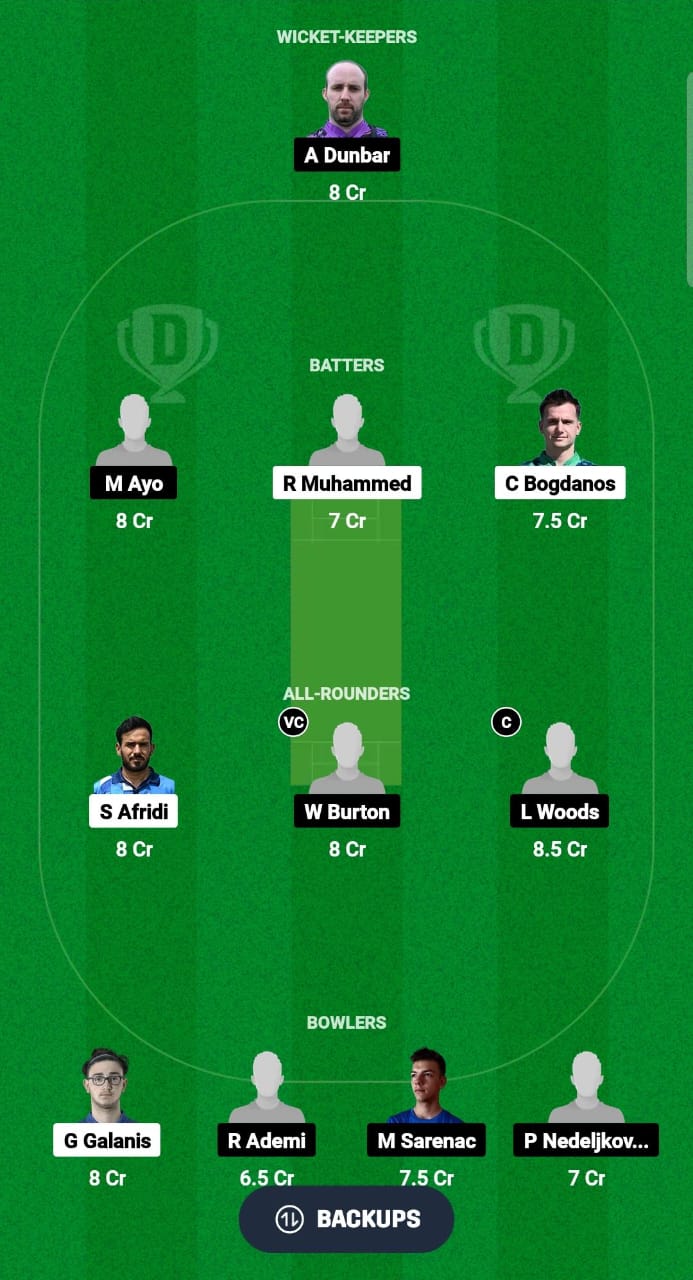 GRE vs SER Dream11 Prediction Fantasy Cricket Tips Dream11 Team Dream11 ECC T10 2024 