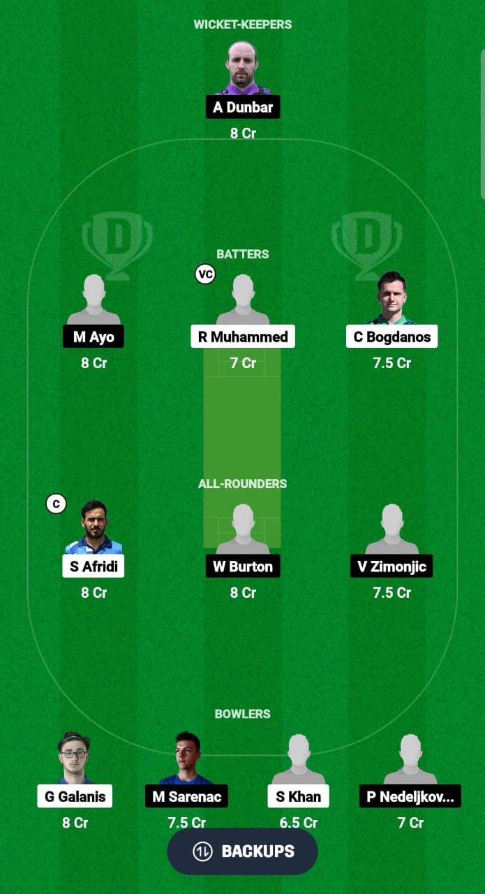 GRE vs SER Dream11 Prediction Fantasy Cricket Tips Dream11 Team Dream11 ECC T10 2024 