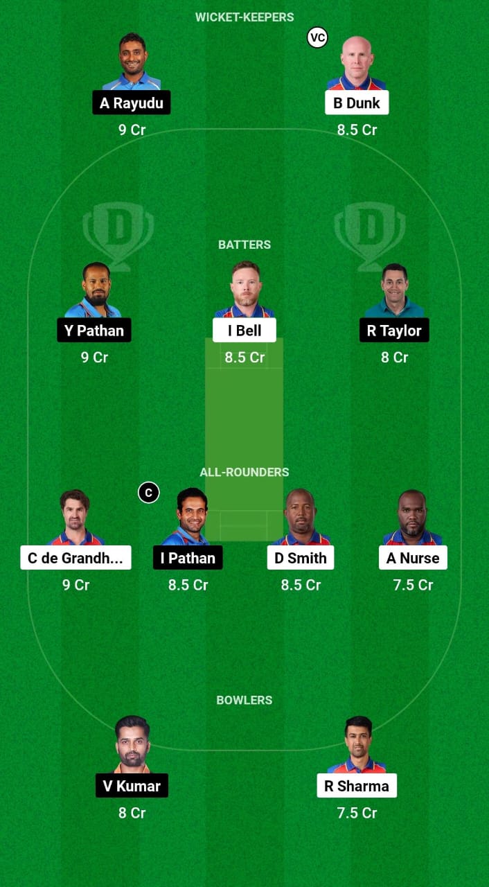 IC vs KSO Dream11 Prediction Fantasy Cricket Tips Dream11 Team Legends League T20 2024 