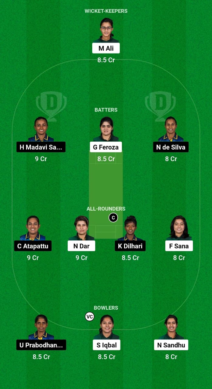 PK-W vs SL-W Dream11 Prediction Fantasy Cricket Tips Dream11 Team ICC T20 Women's World Cup 2024 