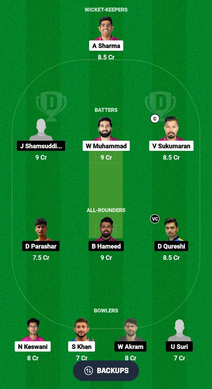 MAR vs DVD Dream11 Prediction Fantasy Cricket Tips Dream11 Team UAE ILT20 Development Tournament 2024 