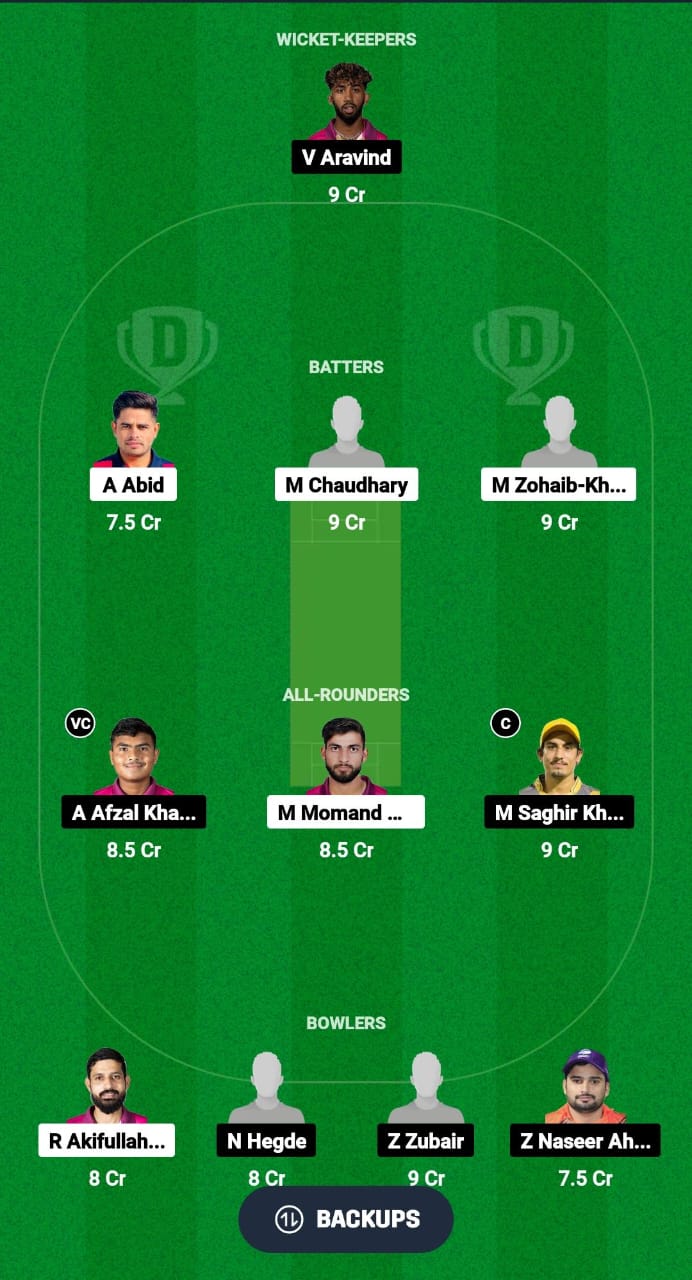 DCD vs GCD Dream11 Prediction Fantasy Cricket Tips Dream11 Team UAE ILT20 Development Tournament 2024 