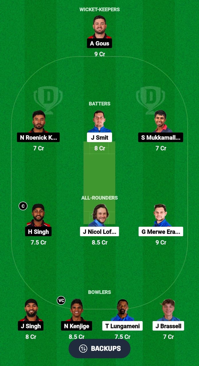 NAM vs USA Dream11 Prediction Fantasy Cricket Tips Dream11 Team Namibia T20I Tri-Series 2024 