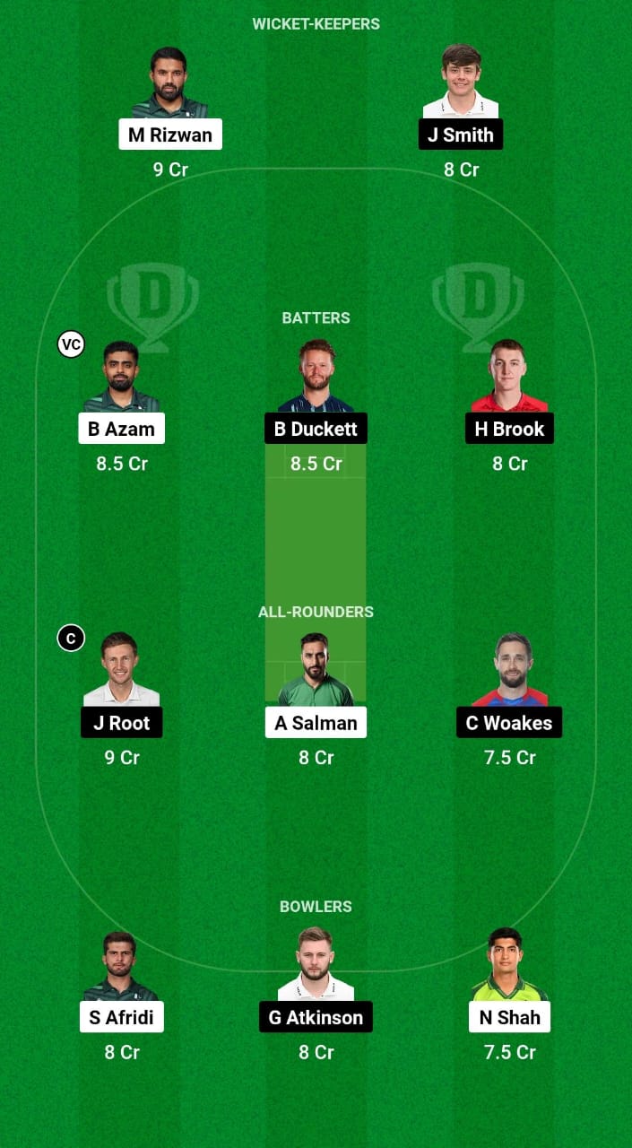 PAK vs ENG Dream11 Prediction Fantasy Cricket Tips Dream11 Team England Tour of Pakistan 2024 