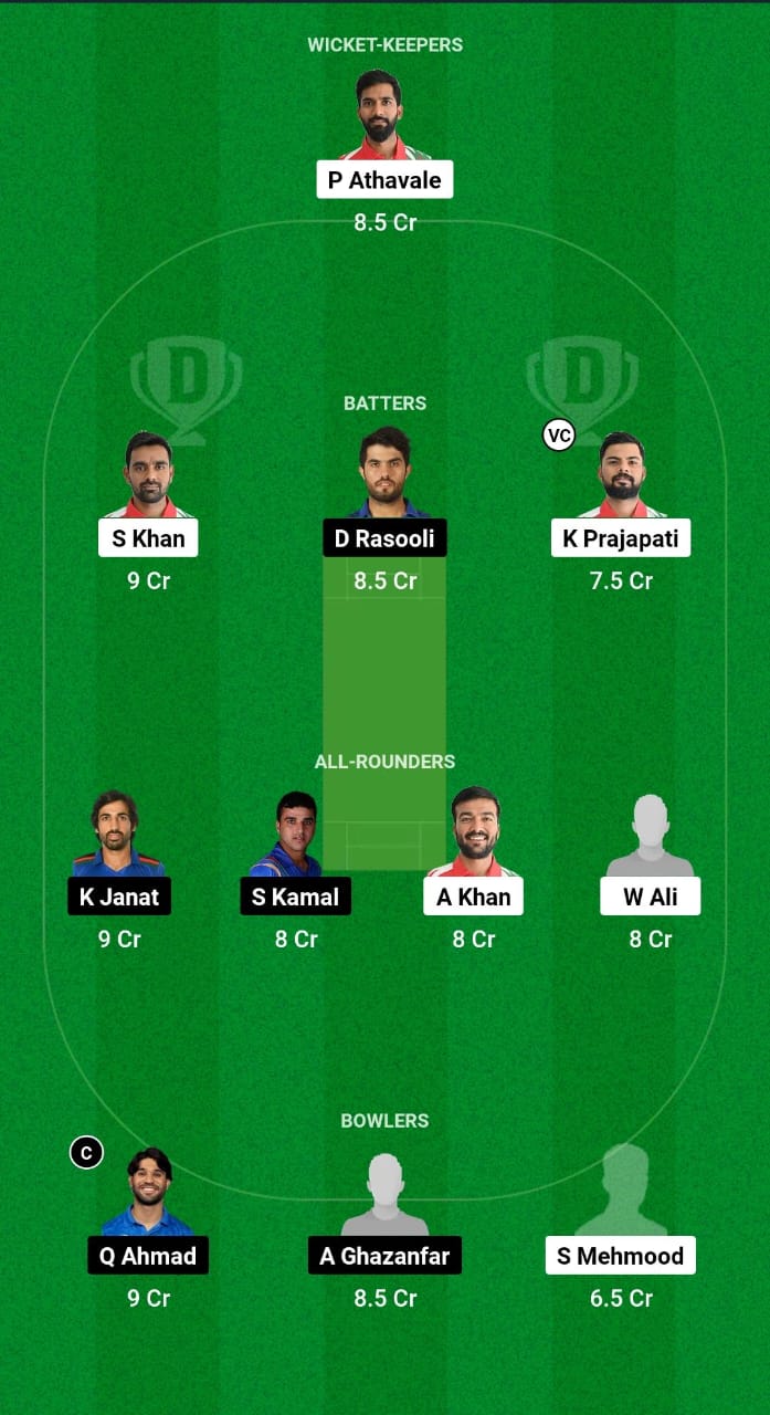 OMN vs AF-A Dream11 Prediction Fantasy Cricket Tips Dream11 Team Afghanistan A Tour of Oman 2024 