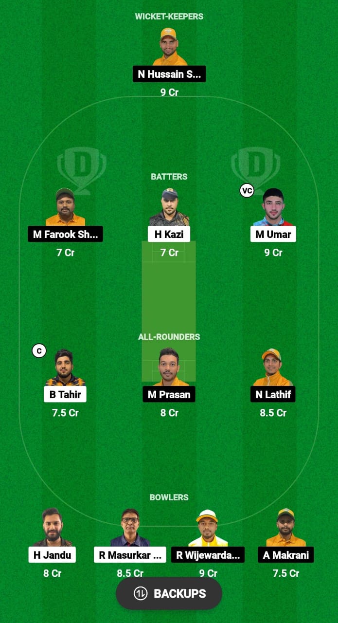 ALH vs NCMI Dream11 Prediction Fantasy Cricket Tips Dream11 Team Kuwait Elite T20 Cup 2024 