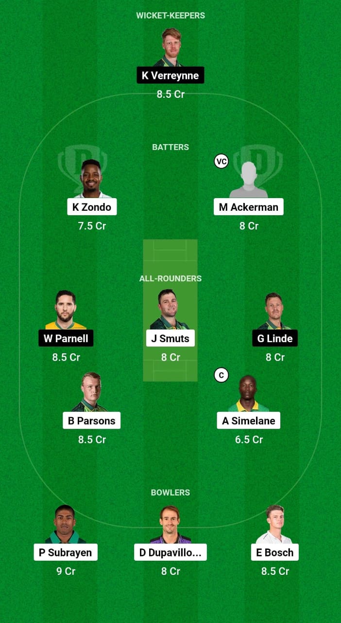 DOL vs WEP Dream11 Prediction Fantasy Cricket Tips Dream11 Team South Africa T20 Challenge 2024 