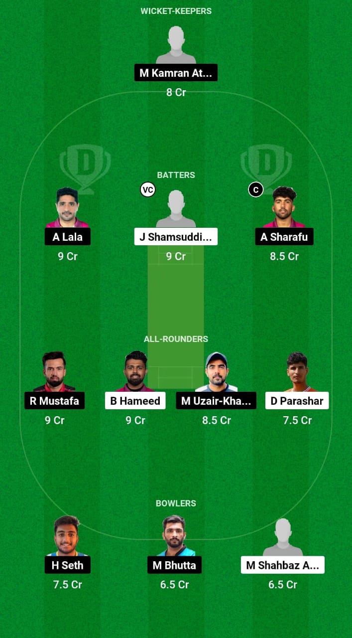 DVD vs PEA Dream11 Prediction Fantasy Cricket Tips Dream11 Team UAE ILT20 Development Tournament 2024 