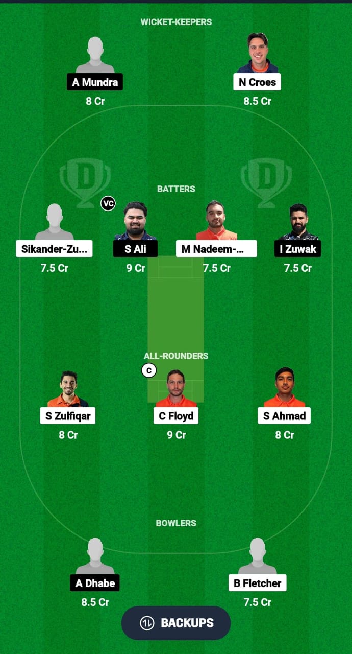 NED-XI vs SWE Dream11 Prediction Fantasy Cricket Tips Dream11 Team Dream11 ECC T10 2024 