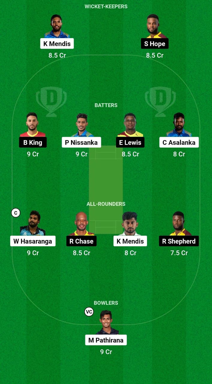 SL vs WI Dream11 Prediction Fantasy Cricket Tips Dream11 Team West Indies Tour of Sri Lanka 2024 