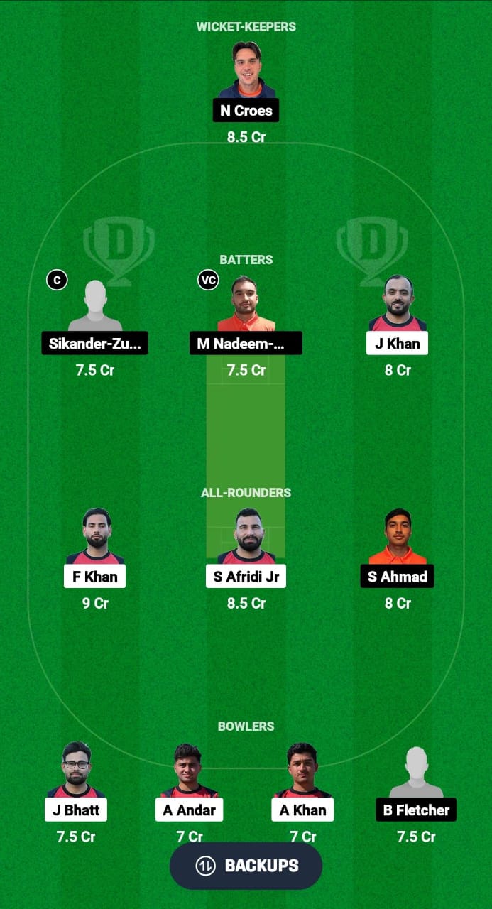 GER vs NED-XI Dream11 Prediction Fantasy Cricket Tips Dream11 Team Dream11 ECC T10 2024 