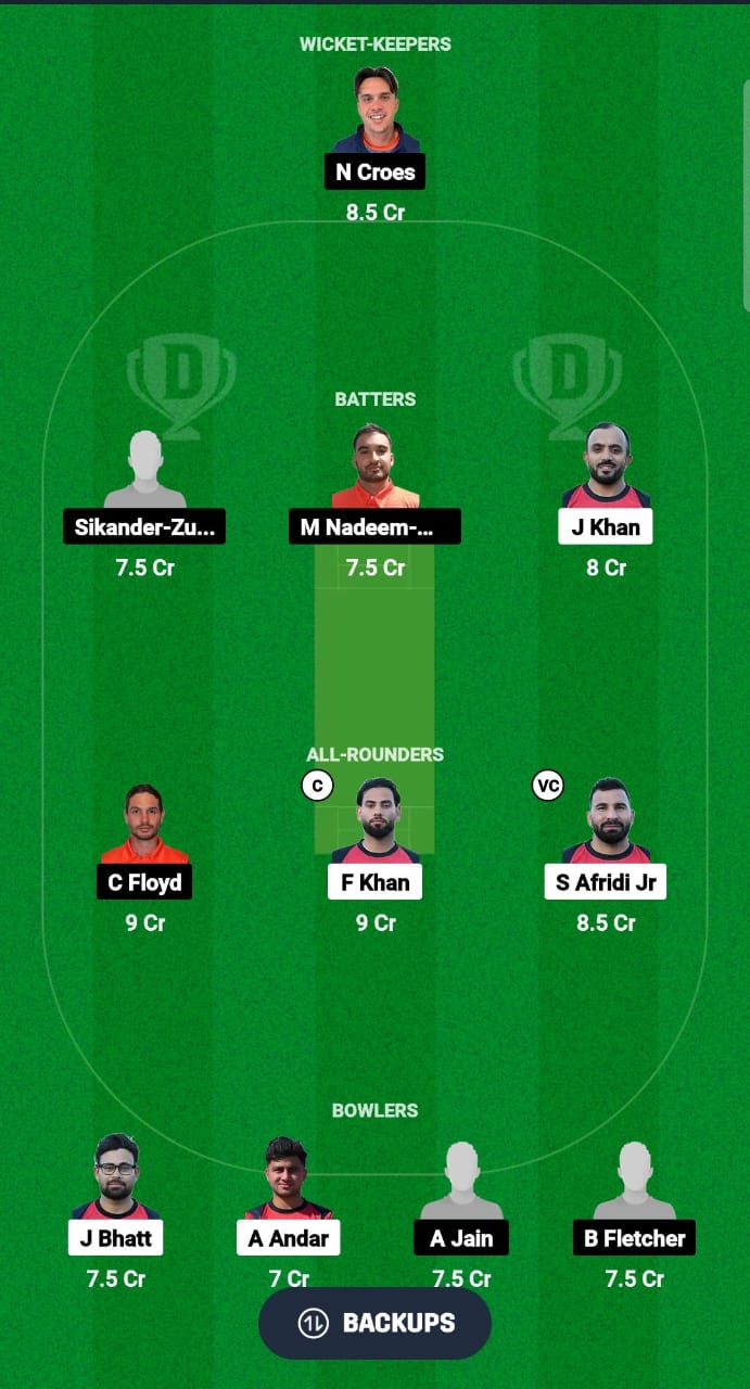 GER vs NED-XI Dream11 Prediction Fantasy Cricket Tips Dream11 Team Dream11 ECC T10 2024 