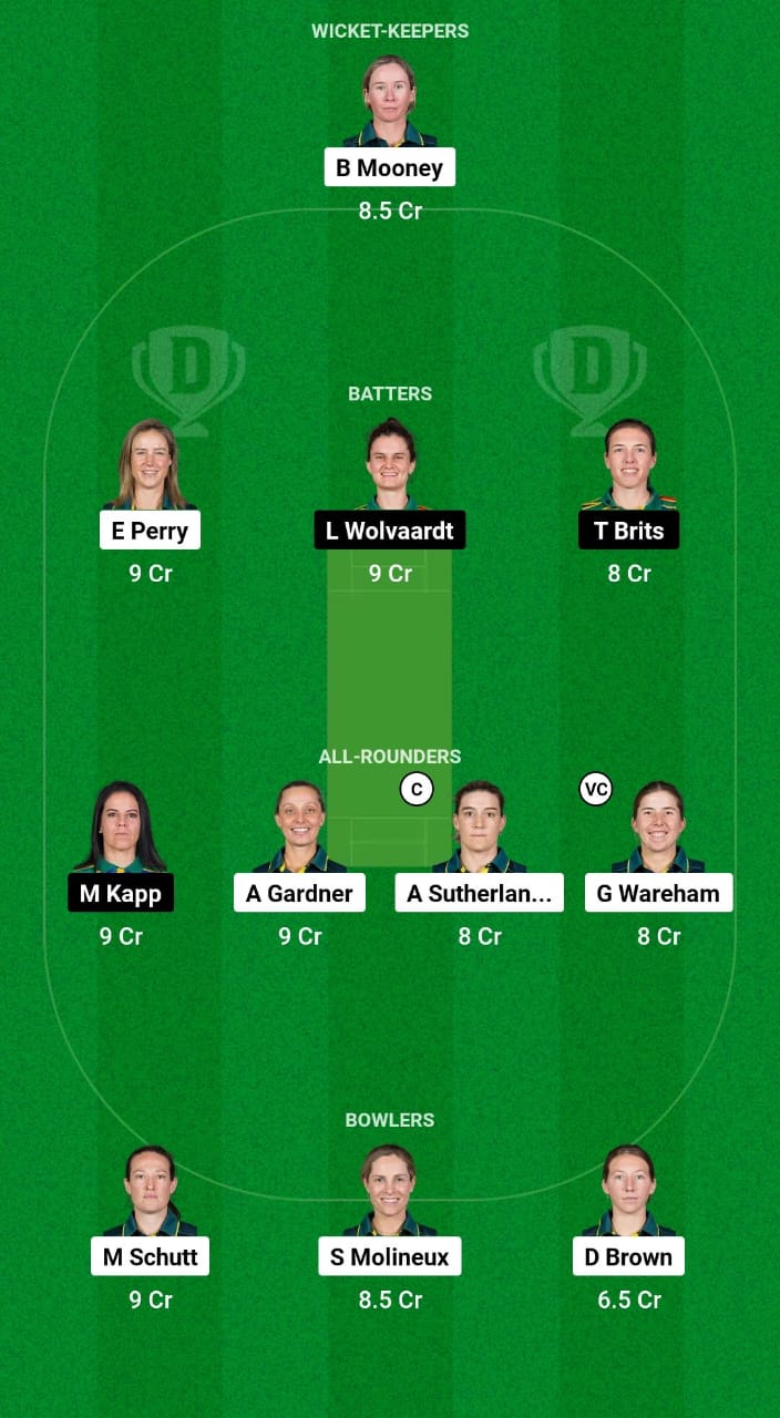 AU-W vs SA-W Dream11 Prediction Fantasy Cricket Tips Dream11 Team ICC T20 Womens World Cup 2024 