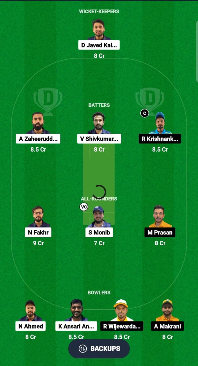 STA vs NCMI Dream11 Prediction Fantasy Cricket Tips Dream11 Team Kuwait Elite T20 Cup 2024 