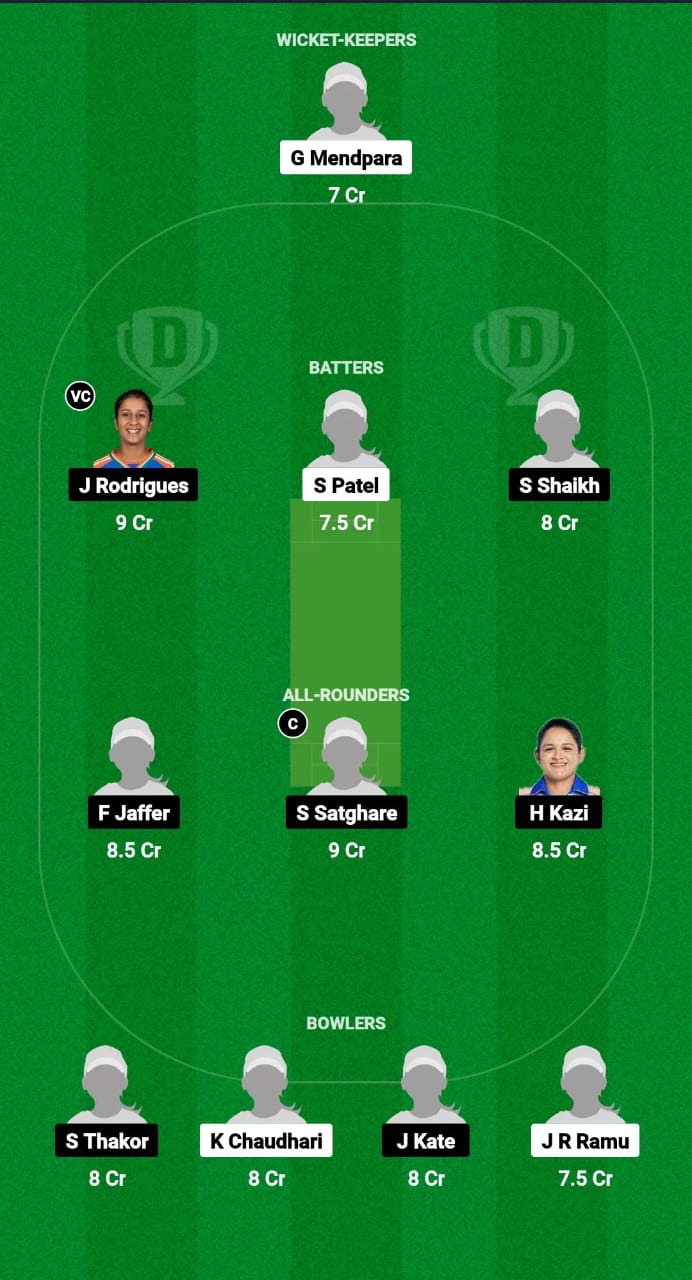 GUJ-W vs MUM-W Dream11 Prediction Fantasy Cricket Tips Dream11 Team Indian Domestic Women's T20 Trophy 2024 