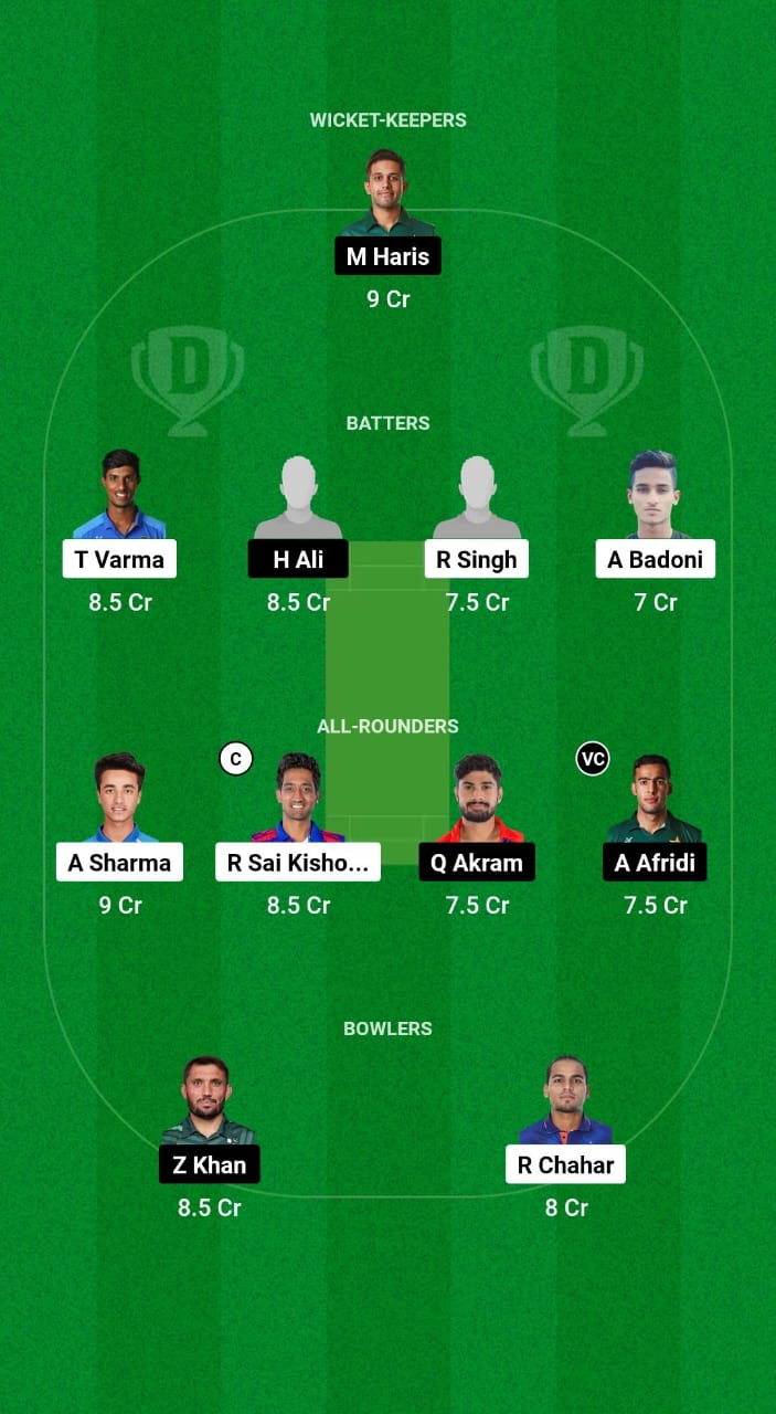 IND-A vs PK-A Dream11 Prediction Fantasy Cricket Tips Dream11 Team Asian Men's T20 Emerging Cup 2024 