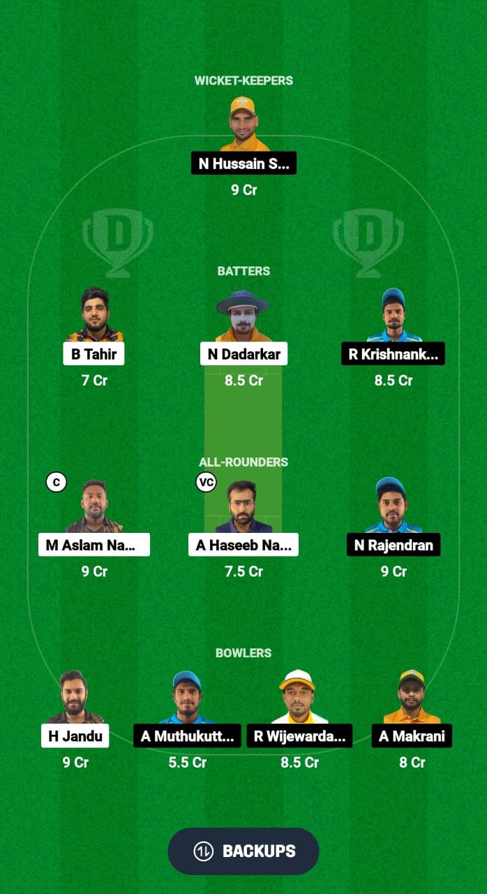 ALH vs NCMI Dream11 Prediction Fantasy Cricket Tips Dream11 Team Kuwait Elite T20 Cup 2024 