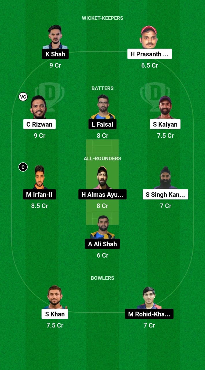 FUJ vs SHA Dream11 Prediction Fantasy Cricket Tips Dream11 Team Emirates D20 Tournament 2024 