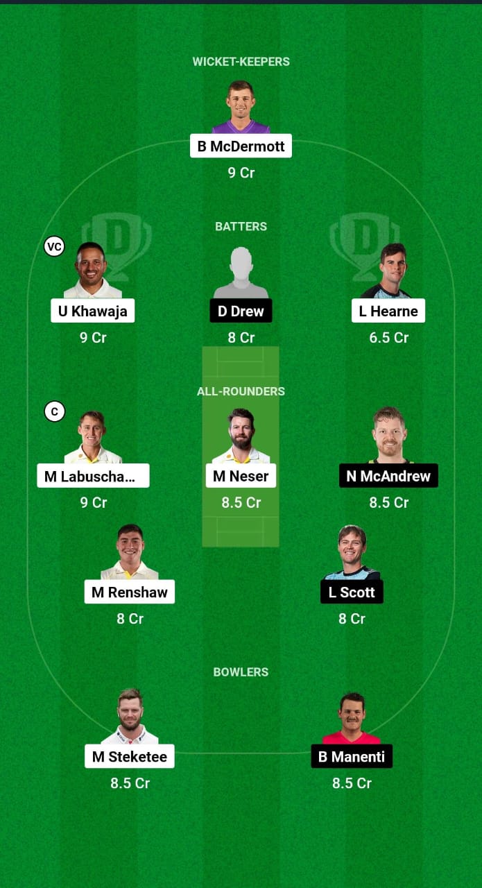 QUN vs SAU Dream11 Prediction Fantasy Cricket Tips Dream11 Team Australian Men's ODD 2024 