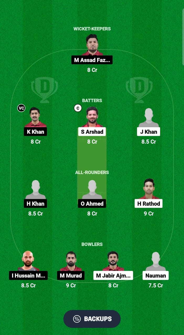 FCC vs CBCC Dream11 Prediction Fantasy Cricket Tips Dream11 Team Qatar T20 Pro League 2024 