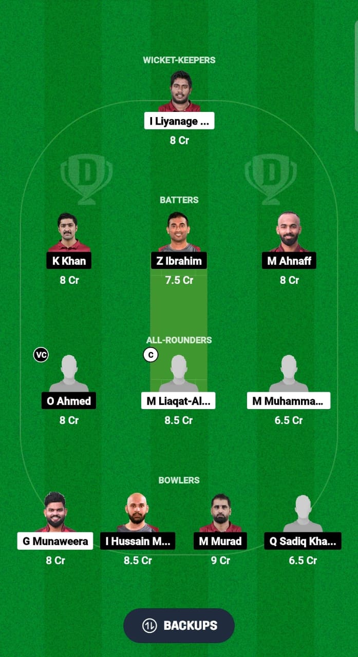 GAM vs CBCC Dream11 Prediction Fantasy Cricket Tips Dream11 Team Qatar T20 Pro League 2024 