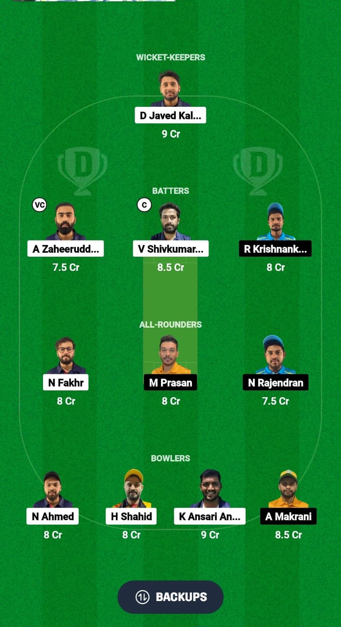 STA vs NCMI Dream11 Prediction Fantasy Cricket Tips Dream11 Team Kuwait Elite T20 Cup 2024 